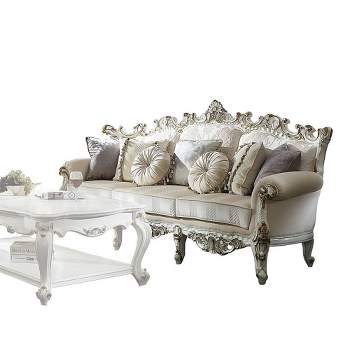 84" Picardy Li Fabric Sofa Antique Pearl - Acme Furniture
