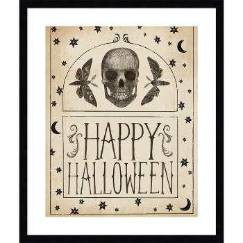 Amanti Art Hocus Pocus II Stars and Skull by Sara Zieve Miller Wood Framed Wall Art Print 21 in. x 25 in.