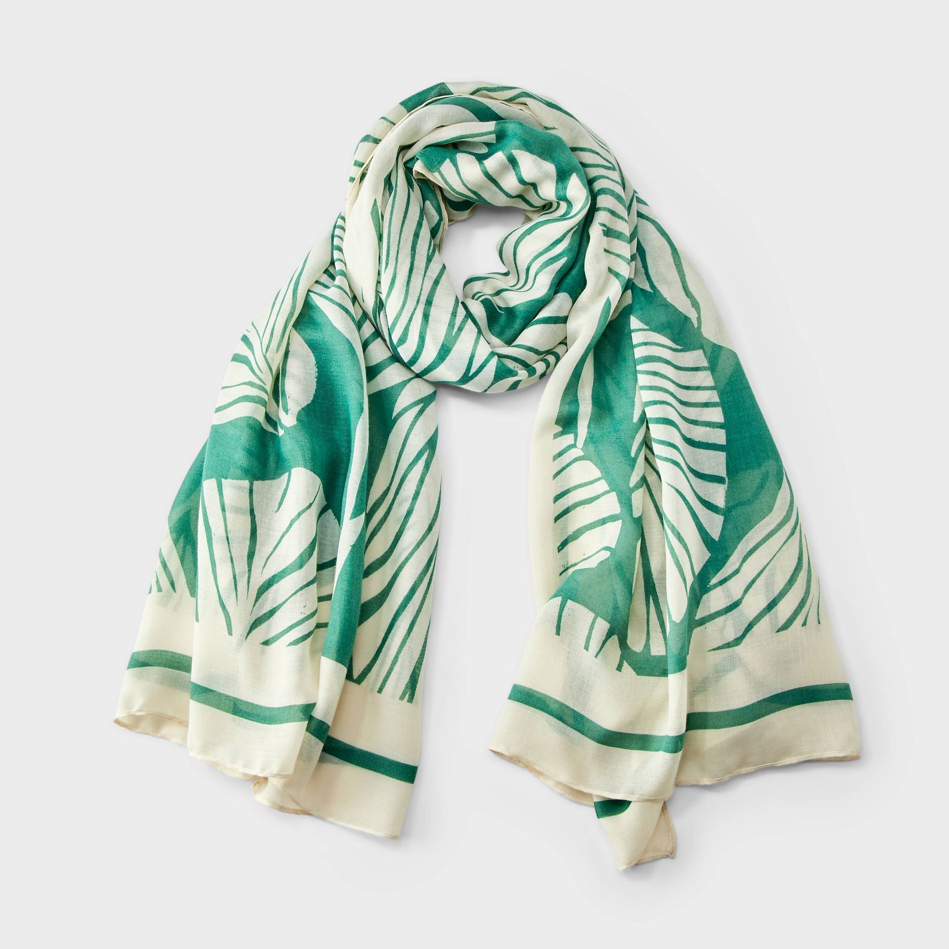 Tropical Leaf Pattern Parao Wrap Scarf - Universal Thread™