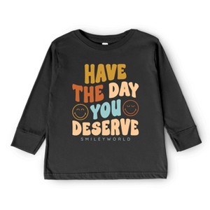 The Juniper Shop SmileyWorld Have The Day You Deserve Groovy Youth Long Sleeve Tee - 1 of 4