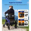 VOCIC Z55 2-in-1 Rollator & Transport Chair with No-Bend Footrest, 10" All-Terrain Wheels. 300lb Capacity. Blue - 3 of 4