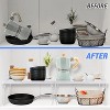 LunaLulinlk 4-Pack Stackable Plastic Kitchen Shelf Foldable Rack Kitchen Cabinet Organizer and Storage for Counter Pantry - 4 of 4