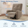 360° Swivel Glider Chair for Nursery, Rocking Chair Nursing Chair, 90°-150° Tilt Angle, Corduroy Glider with High Back for Living Room - 3 of 4
