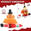 FURNIinspire Decorative Holiday Scene Props Christmas Inflatable Decor Blow Up Santa Claus with Turkey for Yard, Mall, Multicolored, 26.71"*59"*59" - 3 of 4