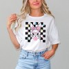 Simply Sage Market Women's Checkered Groovy Bunny Short Sleeve Graphic Tee - 2 of 3