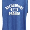 Women's - Instant Message - Delusional And Proud Short Sleeve Graphic T-Shirt - 2 of 4