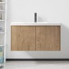 Dexmalle Imitative Oak Modern Design 36 Inch Float Mounting Bathroom Vanity With Sink Soft Close Door - 2 of 4