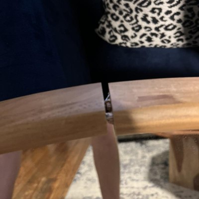 24" X 34" Wood Arch Decorative Wall Mirror Natural - Threshold ...