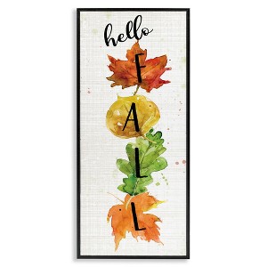 Stupell Industries Hello Fall Autumn Greeting, 10" x 24" - 1 of 4