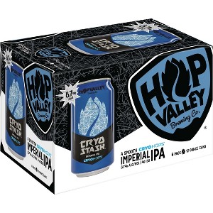 Hop Valley Cryo Stash Imperial IPA Beer - 6pk/12 fl oz Cans - 1 of 4