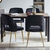 NicBex Dining Chair Set of 4 Modern Velvet Fabric Kitchen Chairs with Curved Backrest for Dining Room - 2 of 4