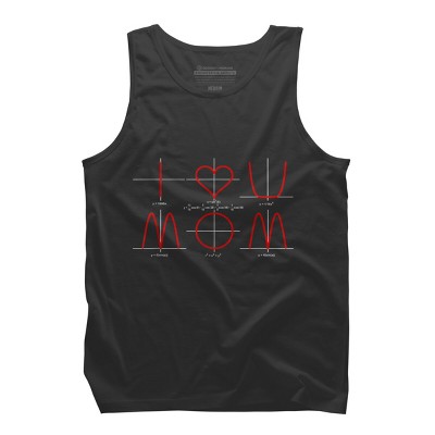 Men's Design By Humans I Love You Mom Math Equations By WatercolorFun Tank Top