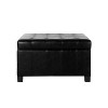 Sapphtopaz Square Storage Ottoman Bench with Tufted Waffle Stitch Storage Bench for Living Room, Bedroom, Entryway - 3 of 4