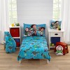 NoJo Disney Toy Story It's Play Time Blue, Green, Red and Yellow Woody, Buzz and The Toys Super Soft Toddler Blanket - 4 of 4