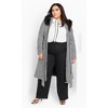 Women's Plus Size Mysterious Coat - black tweed | CITY CHIC - image 3 of 4