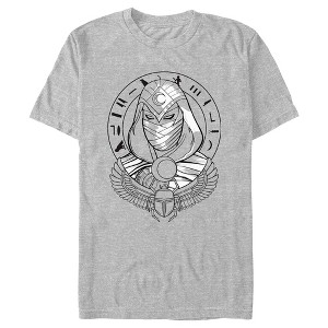 Men's Marvel: Moon Knight Winged Scarab Portrait Sketch T-Shirt - 1 of 4