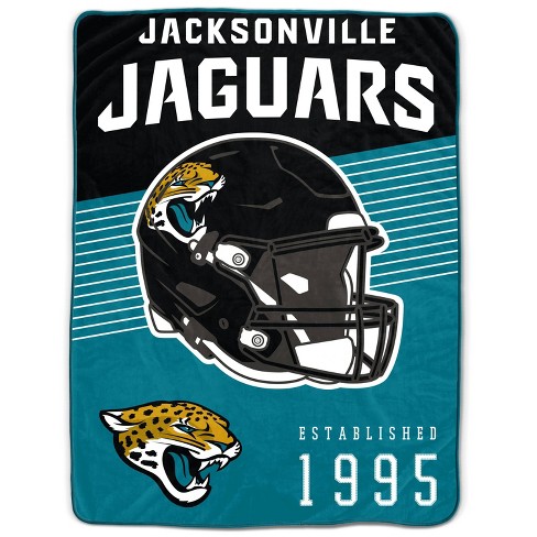 NFL Jacksonville Jaguars Helmet Stripes Flannel Fleece Blanket