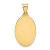 Black Bow Jewelry 14k Yellow Gold Hollow Oval St. Christopher Medal Pendant, 15 x 31mm - 3 of 4