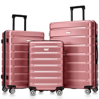 BEAFUP Hardshell Luggage Set 3 Piece, Durable ABS+PC Travel Suitcase with Spinner Wheels for Men Women (20/24/28 Inch)