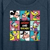 Women's - Disney - Mickey Mouse and Friends Grid Lightweight French Terry Wide Neck Long Sleeve Shirt - 2 of 4