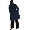 Women's Plus Size Hi Lo Frill Coat - navy | CITY CHIC - 4 of 4