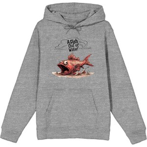 A Fish Out of Water Humor Adult Long Sleeve Hoodie - 1 of 2