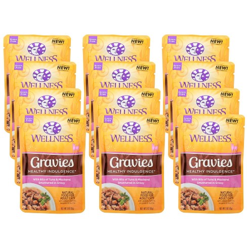 Wellness Gravies With Tuna And Mackerel In Gravy Wet Cat Food Case Of 24 3 Oz Target