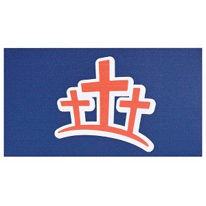 Dicksons MAG-1048 Triple Cross Graphic Navy Blue and Orange 5 x 2.75 Vinyl Decorative Refrigerator Magnet - 1 of 2