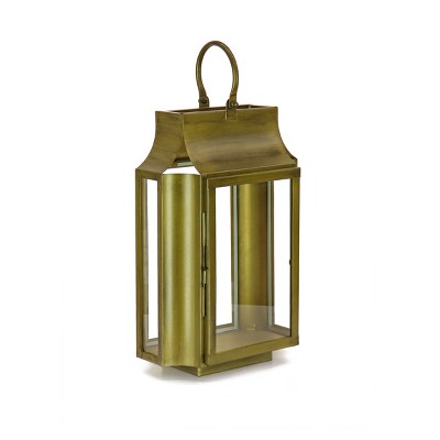 HGTV Home Collection Slim Lantern, Christmas Themed Home Decor, Small, Gold, 18 in