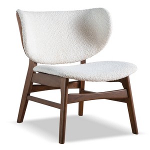 Homes: Inside + Out River Run Mid-century Modern Wingback Boucle Accent ...
