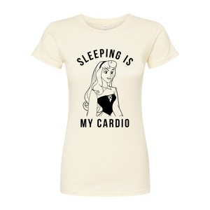 Women's - Disney Princess - Aurora Sleeping Is My Cardio Fitted Graphic T-Shirt - 1 of 3