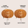 JONATHAN Y Kairi Modern Bohemian Indoor/Outdoor Faux Rattan Lantern Rechargeable/Cordless Dimmable Integrated LED Table Lamp - 3 of 4