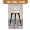 Swivel Velvet Bar Stool with Curved Back, Round Upholstered Bar Stool Counter Height Bar Stool Set of 2 Casual Bar Chair - Leovsnove - 4 of 4