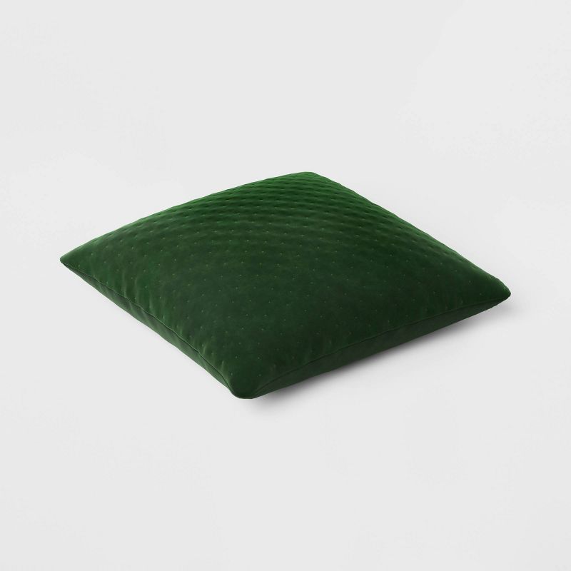 Oversized Quilted Velvet Square Throw Pillow - Threshold™, 4 of 6