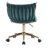 Office Desk Chair, Upholstered Home Office Desk Chairs with Adjustable Swivel Wheels - 4 of 4