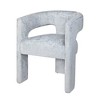 Jofran,Gwen Modern Luxury Jacquard Fabric Upholstered Sculpture Armchair- Blue Color - 2 of 4