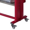 Royal Hampton Accent Table with Metal Cargo Style and 3 Caster Wheels, Red - 4 of 4