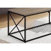Monarch Specialties Coffee Table Accent Cocktail Rectangular Living Room 40"L Brown Laminate Black Metal Contemporary Modern - 3 of 4