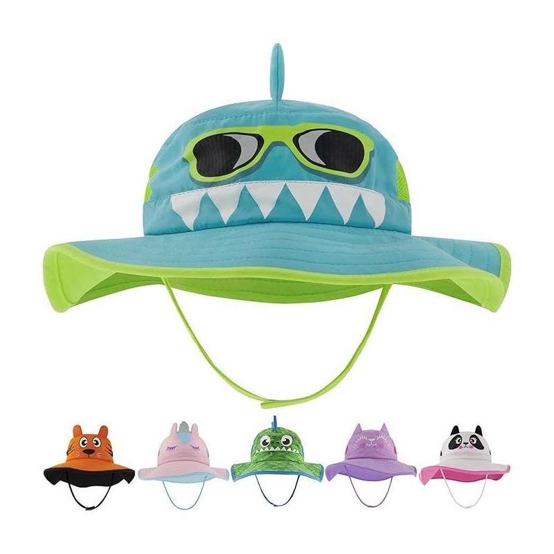 Addie & Tate Kid's Sun Hat for Boys and Girls with UV Protection, Toddlers and kids Ages 2-7 Years (Shark), 3 of 4