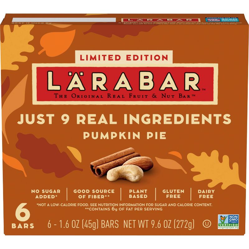 Larabar Pumpkin Pie Fruit &#38; Nut Bars - 9.6oz/6ct, 2 of 6