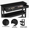 Yaheetech Drawer Console Table with Storage & Shelves for Living Room/Hallway/Entryway, Black - 4 of 4