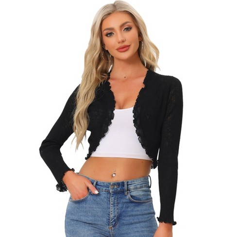 Layered Crop Bolero In Compact Cotton