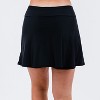 Calypsa Women's Plus Size Chlorine Resistant Short A-line Swim Skort - 2 of 3