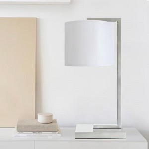 Cedar Hill 19-inch polished steel table lamp - 1 of 1