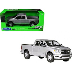 2019 RAM 1500 Pickup Truck Silver Metallic "NEX Models" Series 1/27 Diecast Model Car by Welly - 1 of 4