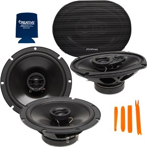 PowerBass a Pair of S-6502 6.5" OEM Replacement Coaxial with a Pair of S-6903 6X9" OEM Replacement Coaxial Speakers - 1 of 4