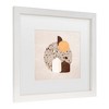 Trademark Fine Art - Emel Tunaboylu  Beyaz Ve Kahverengi Saksili Terazzo Matted Framed Art - 3 of 4