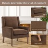 Modern Wingback Accent Chair, Upholstered Armchair with Lounge Seat & Wood Legs - 2 of 4