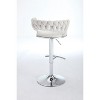 Kumasinova 30-38"H Adjustable Height Bar Stools Set of 2,Chic Swivel Counter Height Barstools with Luxury Velvet Upholstery&Chrome Legs - 4 of 4