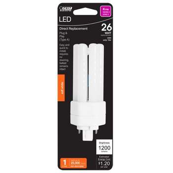 Feit Electric PL GX24Q-3 4-Pin LED Light Bulb Soft White 26 Watt Equivalence 1 pk